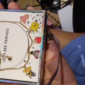 NIB AUTHENTIC DISNEY MINNIE MOUSE Gold CHARACTERS Bolo BRACELET GIFT 🎁 BOXED